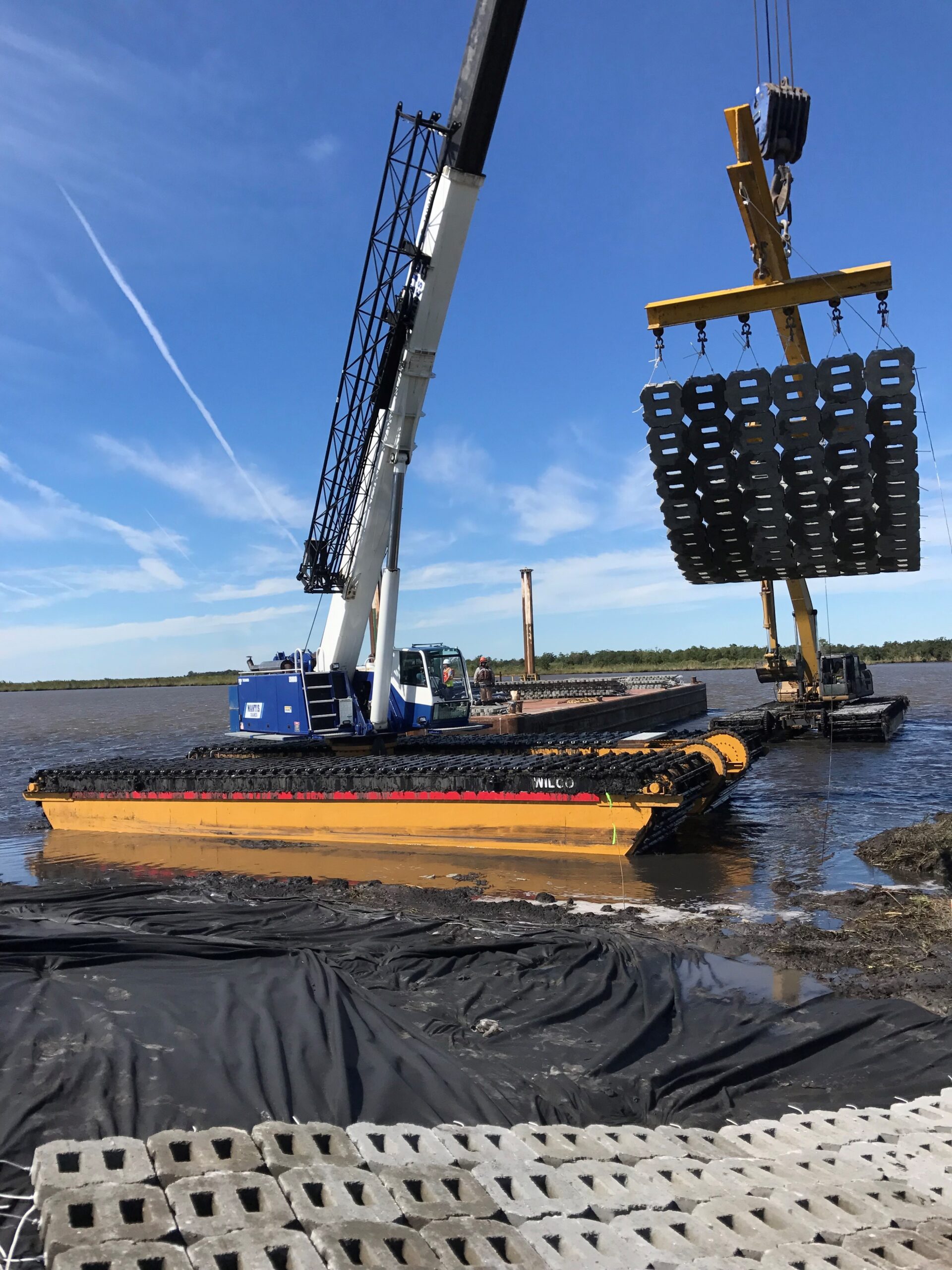acb mat installation marsh crane